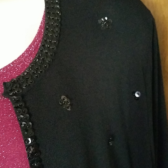 SOLD Dressy black sweater by Finity - Picture 2 of 4